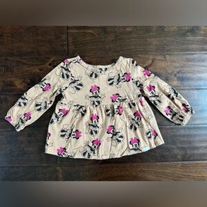 GAP | Disney Toddler Girl Minnie Mouse Long Sleeve Shirt